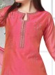 Designer Coral And Beige Color Salwar Kameez